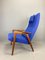 Blauer Vintage Sessel, 1960er 4