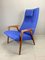 Vintage Blue Lounge Chair, 1960s, Image 1