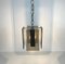 Vintage Italian Glass and Chrome Ceiling Lamp from Veca, 1970s 3
