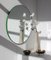 Runder Orbis Spiegel mit grünem Rahmen von Alguacil & Perkoff 2