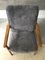 Grauer Vintage Sessel aus Schaffell 12