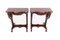 Antique Walnut Wall Console Tables, Set of 2 1