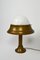 Lámpara de mesa Art Déco de latón y vidrio moldeado, años 30, Imagen 3