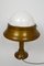 Art Deco Brass and Molded Glass Table Lamp, 1930s 4