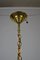 Lámpara de araña Art Déco de bronce y latón, años 40, Imagen 16