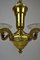 Art Deco Bronze and Brass Chandelier, 1940s, Image 13