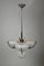 Art Deco French Wood and Chrome Chandelier, 1940s 2