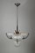 Art Deco French Wood and Chrome Chandelier, 1940s, Image 2