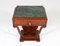 French Art Deco Burl Walnut Night Stand With Patricia Green Marble Top, 1930s 4