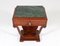 French Art Deco Burl Walnut Night Stand With Patricia Green Marble Top, 1930s, Image 4