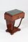 French Art Deco Burl Walnut Night Stand With Patricia Green Marble Top, 1930s, Image 3