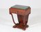 French Art Deco Burl Walnut Night Stand With Patricia Green Marble Top, 1930s, Image 9