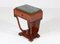 French Art Deco Burl Walnut Night Stand With Patricia Green Marble Top, 1930s, Image 7