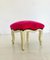 Pouf Mid-Century in velluto, Immagine 2