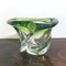 Mid-Century Belgian Green Glass Vase from Val Saint Lambert, 1960s 2
