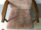 Vintage Brown Sheepskin Armchair 6