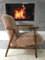 Fauteuil Vintage en Peau de Mouton Marron 4