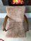 Vintage Brown Sheepskin Armchair 7