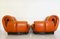 Leather and Wood Sofa Set, 1970s 6