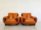 Leather and Wood Sofa Set, 1970s 7