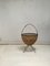 Mid-Century Rattan Newspaper Basket 1