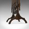 Mesa de bandejas plegable inglesa antigua de nogal, Imagen 4