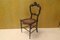 Louis Philippe Style Walnut and Vienna Straw Dining Chairs, 1940s, Set of 4, Image 4