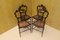 Louis Philippe Style Walnut and Vienna Straw Dining Chairs, 1940s, Set of 4 6