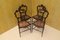 Louis Philippe Style Walnut and Vienna Straw Dining Chairs, 1940s, Set of 4, Image 6