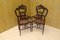 Louis Philippe Style Walnut and Vienna Straw Dining Chairs, 1940s, Set of 4, Image 8