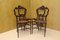 Louis Philippe Style Walnut and Vienna Straw Dining Chairs, 1940s, Set of 4, Image 7