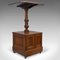 Antique English Walnut Coal Box Table 2