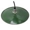 Vintage Industrial Dark Green Enamel Pendant Lamp, 1950s 2