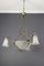 Frosted Glass and Bronze Chandelier from Maynadier Pierre, 1930s 1