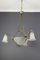 Frosted Glass and Bronze Chandelier from Maynadier Pierre, 1930s, Image 1