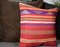 Pink and Purple Wool Striped Kilim Cushion Cover by Zencef Contemporary 3