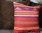 Pink and Purple Wool Striped Kilim Cushion Cover by Zencef Contemporary, Image 3