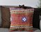 Brown and Blue Bohemian Kilim Pillow Cover by Zencef Contemporary 1