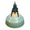 Vintage Industrial Green Enamel Pendant Lamp, 1950s 2