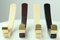 Bakelite and Brass Coat Hooks from KM Austria, 1950s, Set of 4 3