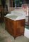 Muebles de baño vintage de chapa de nogal y mármol, Imagen 3
