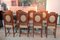 Antique Renaissance Style Walnut Dining Chairs, Set of 8, Image 5