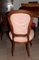 Antike Esszimmerstühle aus Mahagoni mit pinkem Bezug, 4er Set 7