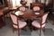 Sedie da pranzo antiche in mogano rosa, set di 4, Immagine 8
