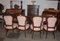 Antique Pink Mahogany Dining Chairs, Set of 4 4