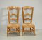 Niedrige antike Stühle aus Kirschholz, 2er Set 1