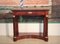 Antique Burl Mahogany and Black Marble Console Table 1