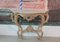 Antique Wood and White Marble Console Table 12