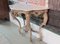 Antique Wood and White Marble Console Table 7