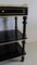 Antique Napoleon III Blackened Wood and Brass Serving Table 2